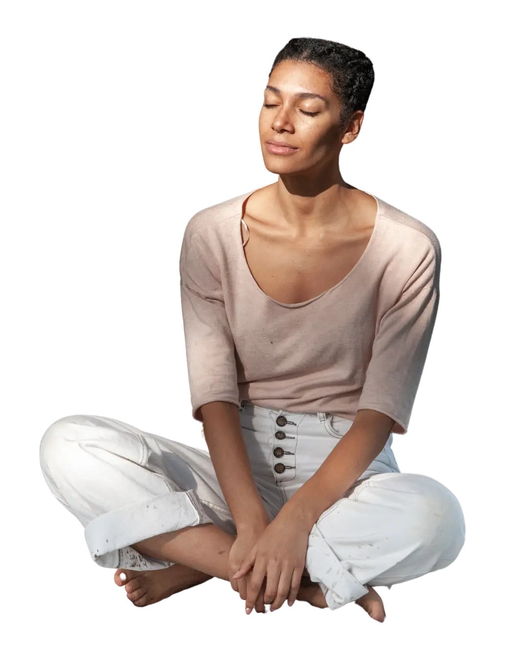 Woman relaxing after a massage